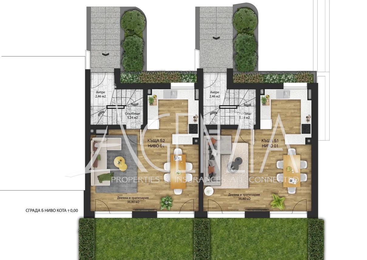 Une maison mitoyenne dans un complexe fermé à. Boyana, Sofia